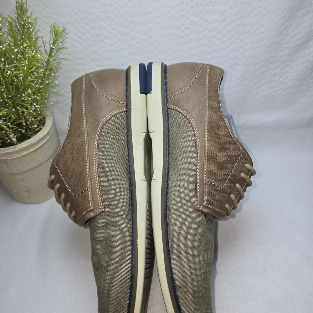 HAWKER RYE MENS ABELU CANVAS SPORT DERBY SHOE BEIGE TAN SIZE 10